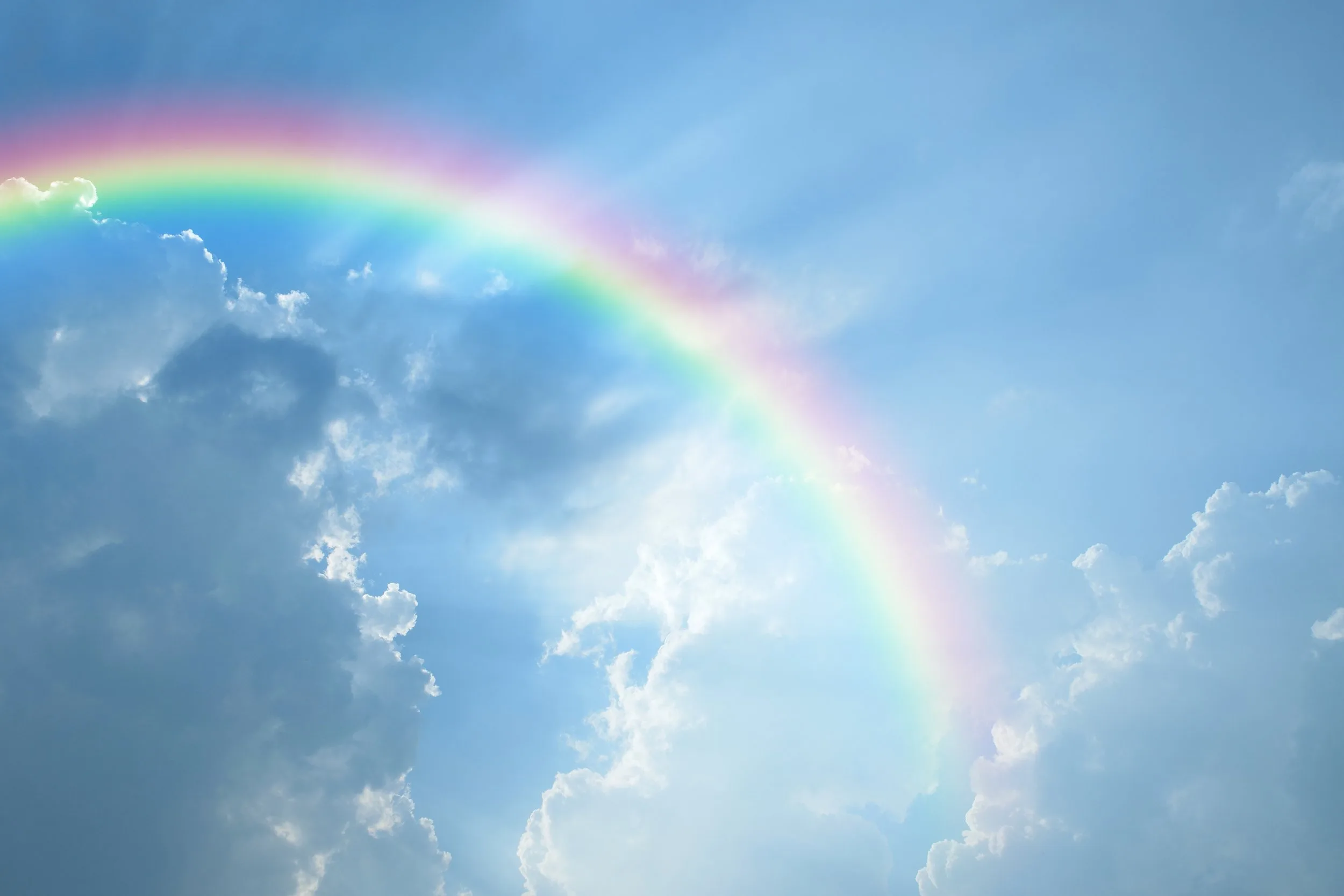 Heaven Rainbow Blue Sky Represents Divine Truth Natural Plane